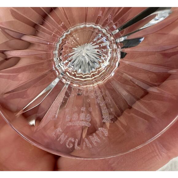 Royal Doulton Mayfair Crystal Cordial wine juice Glasses Pattern Set Of 3 Vtg - Picture 8 of 8